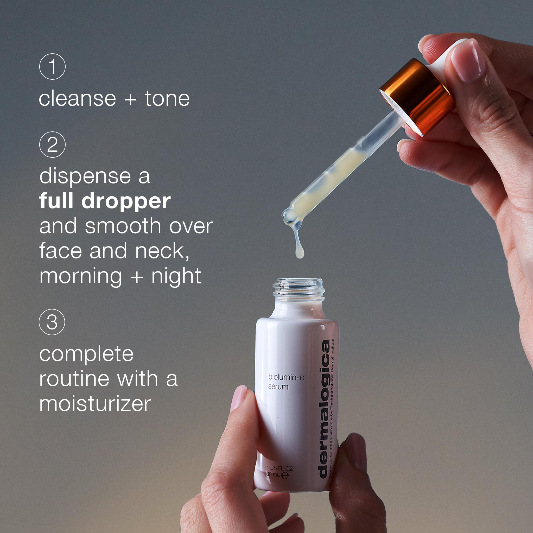 Dermalogica Biolumin-C Serum - Anti-Aging Brightening Firming Serum with Lactic Acid and Vitamin C