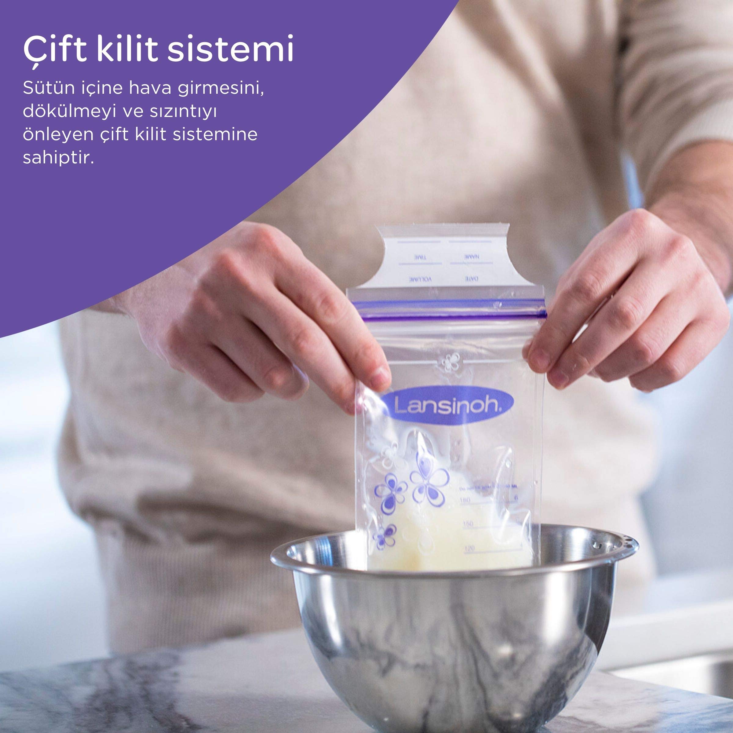 Lansinoh Breast Milk Storage Bags - BPA Free, Sterile & Leak-Proof (25 Count)