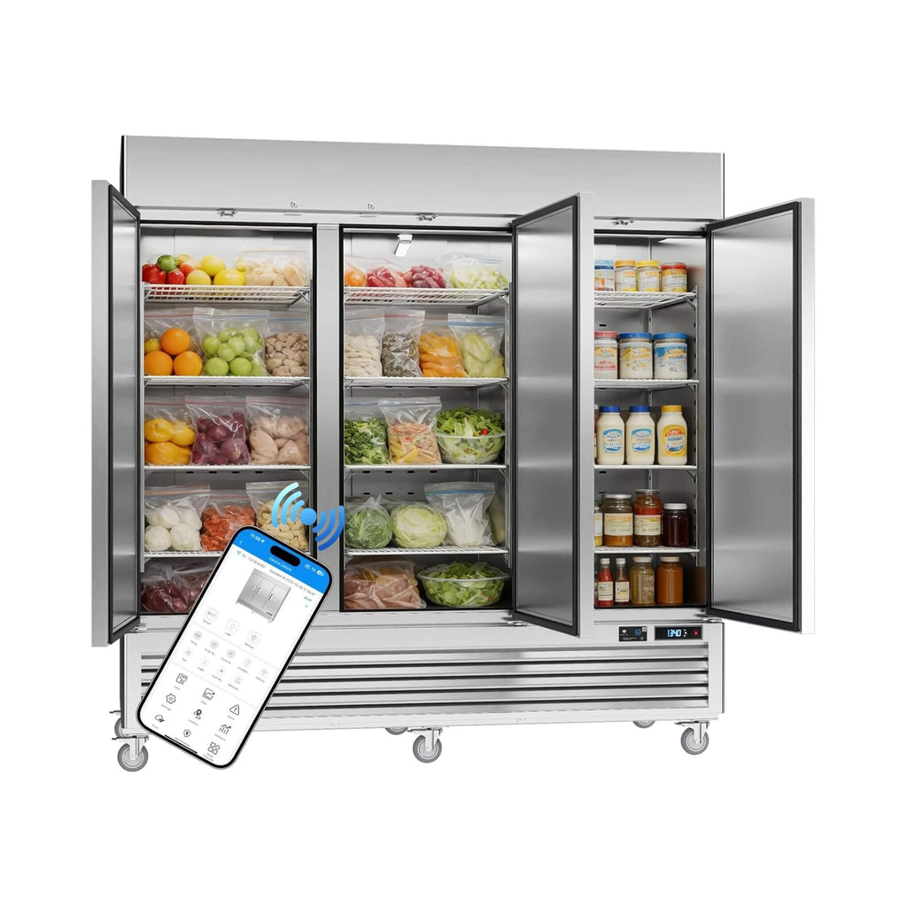 82-Inch Commercial 72 Cu.Ft 3-Door WiFi Refrigerator With Smart App Control (SAK58320) – SAKSBY WHOLESALE, view 3