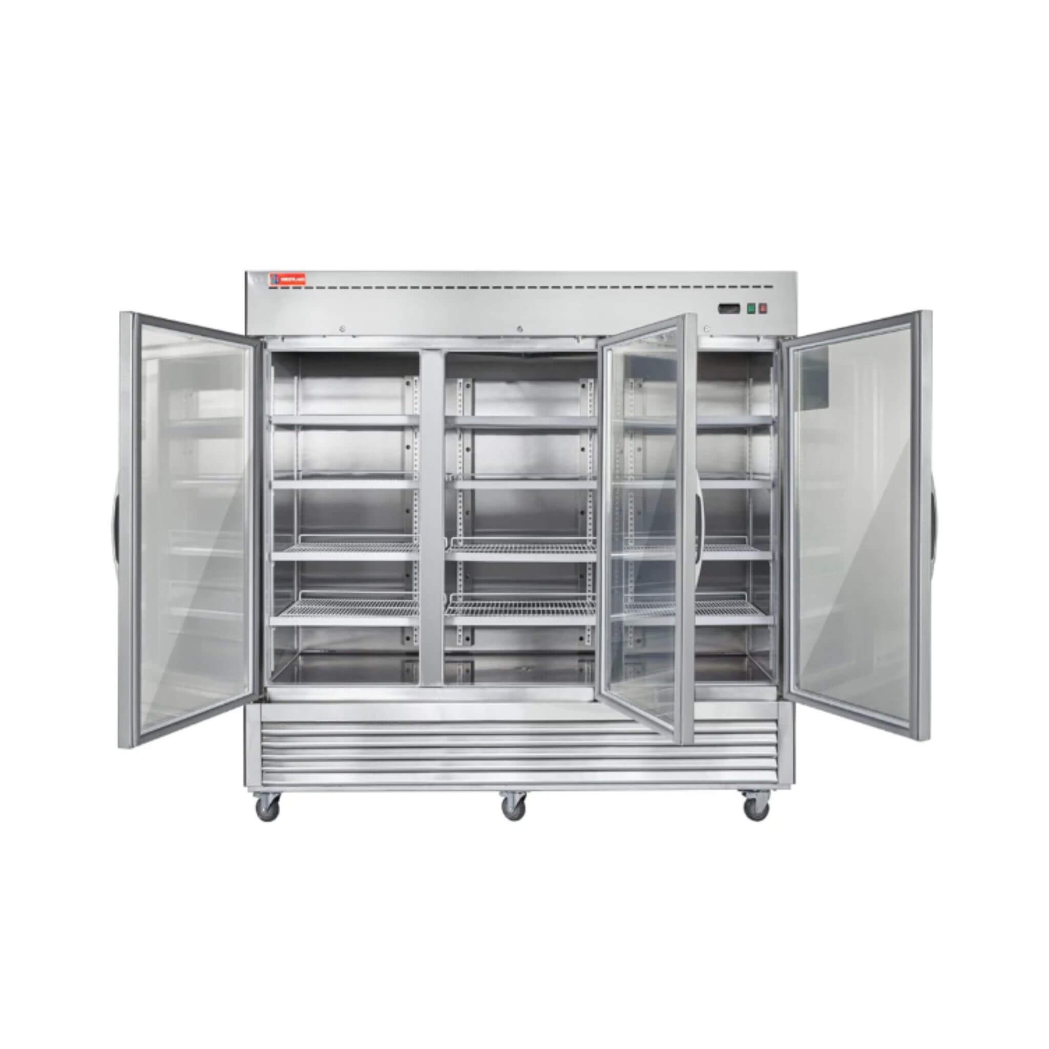 82-Inch Commercial Stainless Steel Upright Display 3 Section Merchandiser Refrigerator (SAK15724) – SAKSBY WHOLESALE, view 3