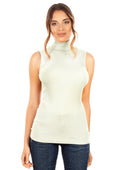 tittimitti EGI Exclusive Collections Merino Wool Blend Mock Neck Sleeveless Top. Proudly Made in Italy (8208) — size referenc