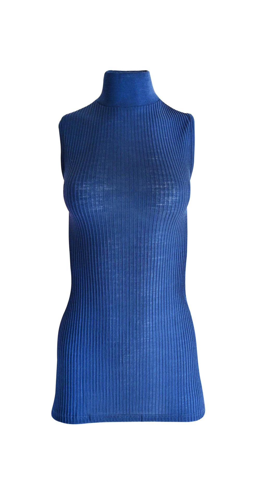 tittimitti EGI Exclusive Collections Merino Wool Blend Mock Neck Sleeveless Top. Proudly Made in Italy (8208) — side view
