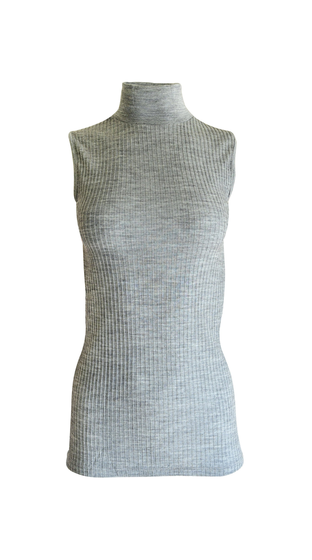 tittimitti EGI Exclusive Collections Merino Wool Blend Mock Neck Sleeveless Top. Proudly Made in Italy (8208) — alternative a