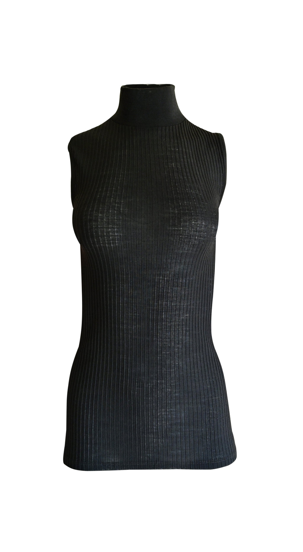 tittimitti EGI Exclusive Collections Merino Wool Blend Mock Neck Sleeveless Top. Proudly Made in Italy (8208) — lifestyle con