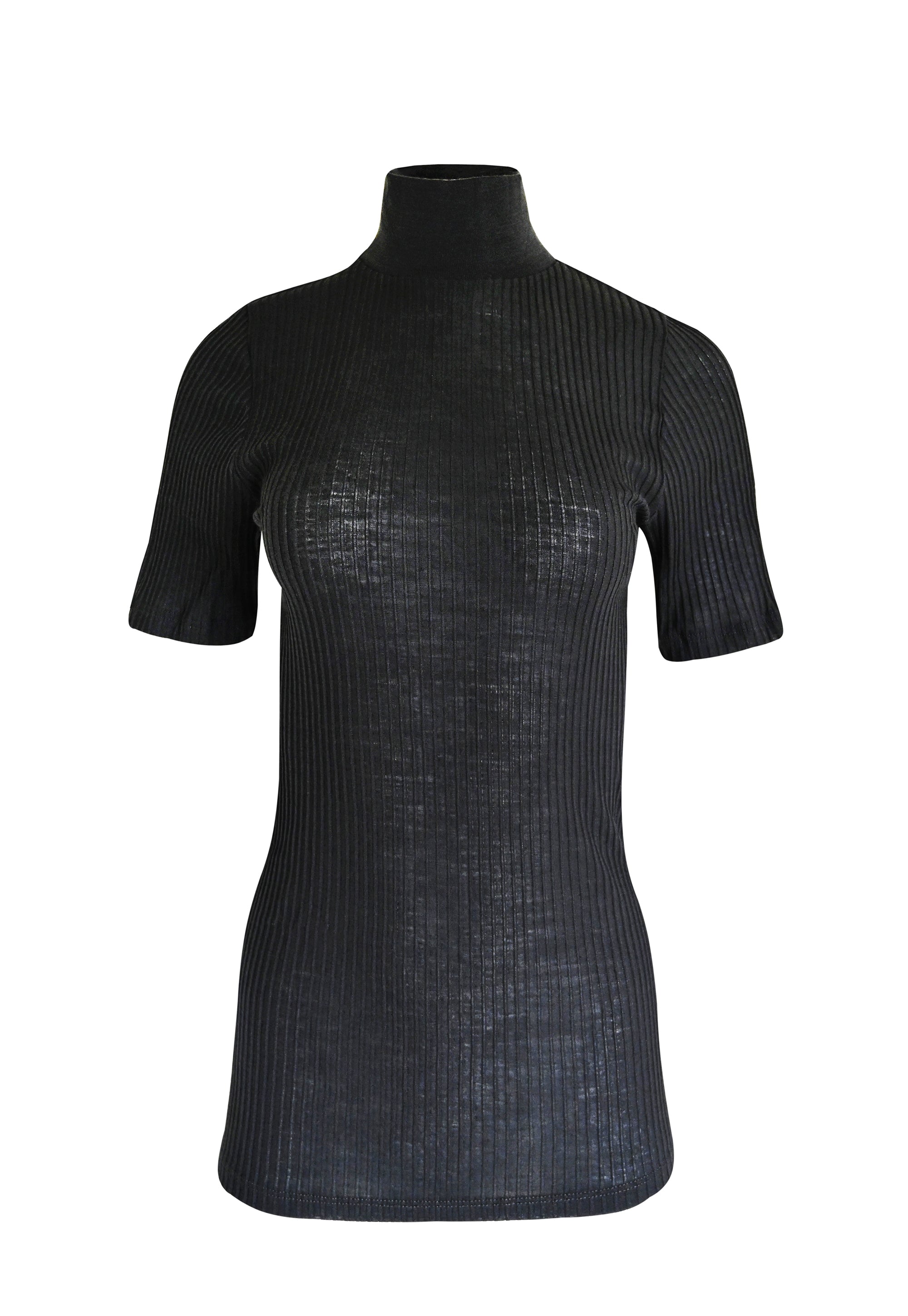 tittimitti EGI Exclusive Merino Wool Blend Top with Short Sleeves. Proudly Made in Italy (8218) — alternative angle