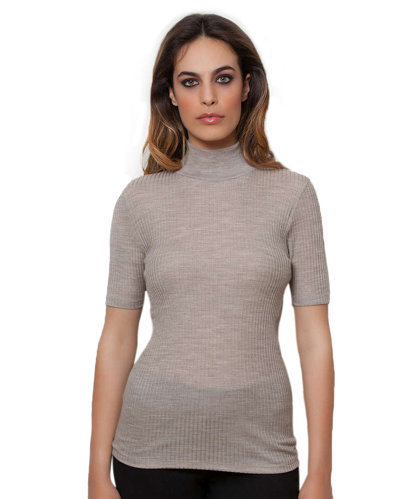 tittimitti EGI Exclusive Merino Wool Blend Top with Short Sleeves. Proudly Made in Italy (8218) — lifestyle context