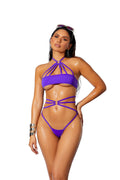 Love Spark Cove | Intimate Apparel, Pleasure Shop & Free Shipping Lycra Bikini Top And Matching High Waisted Bottom With Open