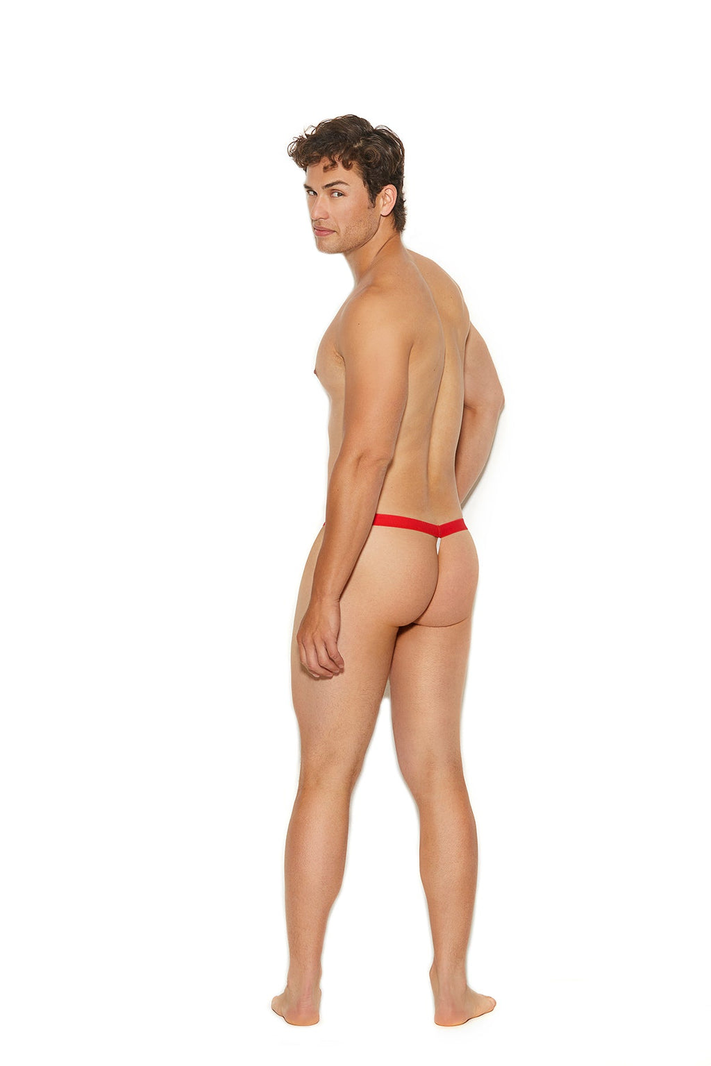 Love Spark Cove | Intimate Apparel, Pleasure Shop & Free Shipping Men's Striped Mesh G-string Pouch — detail close-up