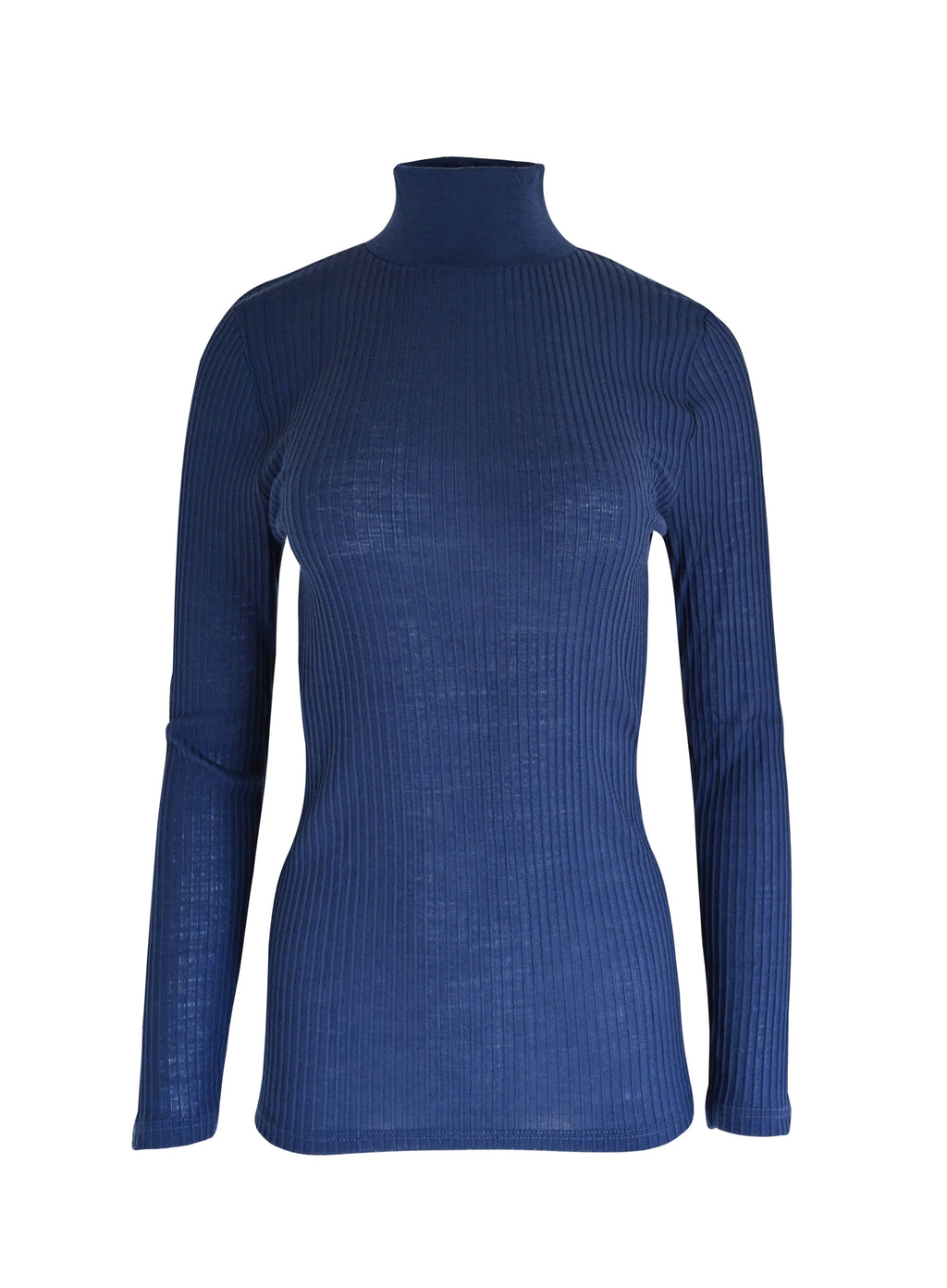 tittimitti EGI Exclusive Collections Merino Wool Blend Mock Neck Top with Long Sleeves. Proudly Made in Italy. — back view