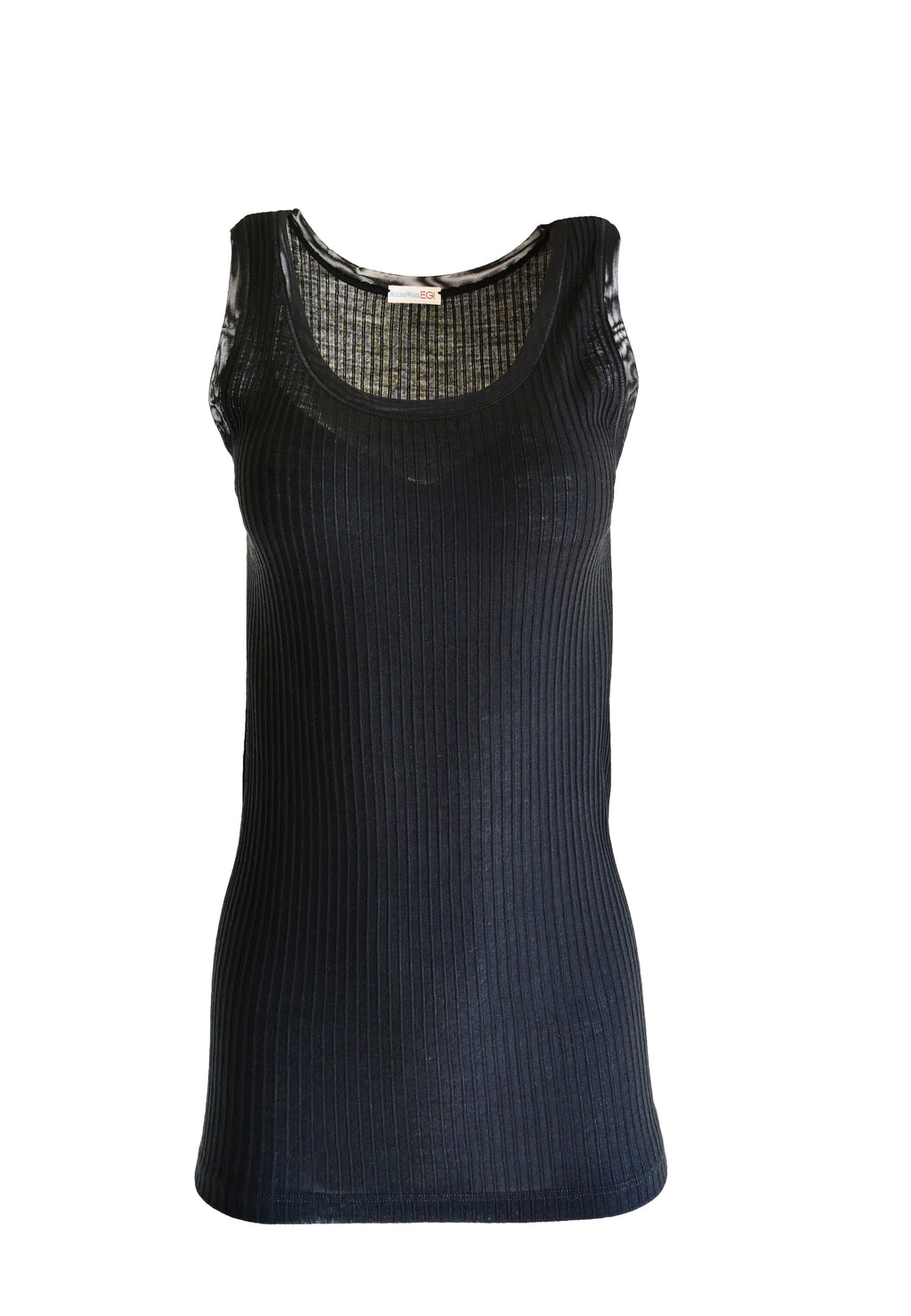 tittimitti EGI Exclusive Collections Merino Wool Blend Tank Top with Tulle Trim. Proudly Made in Italy (8268). — lifestyle co