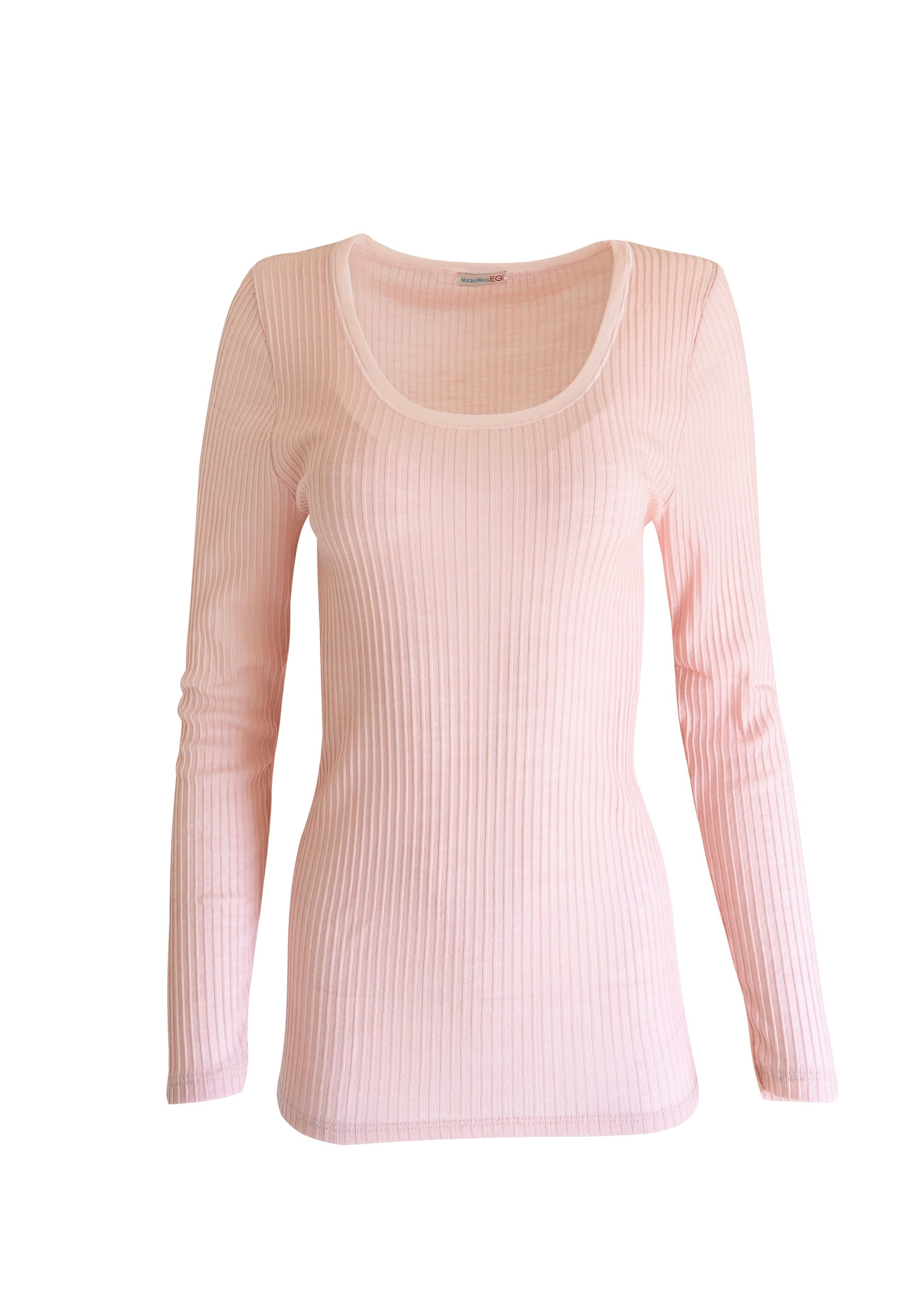 tittimitti EGI Exclusive Collections Merino Wool Blend Tulle Trim Top with Long Sleeves. Proudly Made in Italy. — lifestyle c