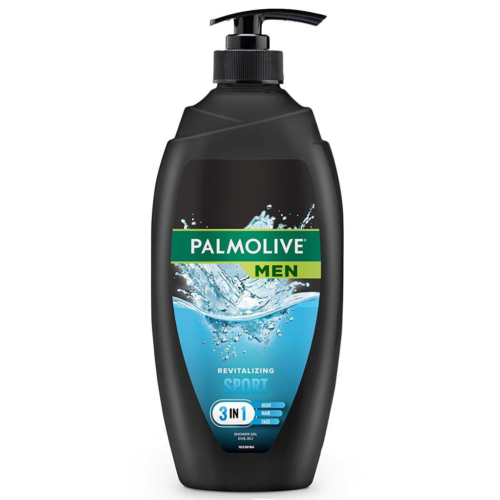 Palmolive Men Sport 3-in-1 Shower Gel for Body, Hair, and Face - Refreshing Masculine Scent