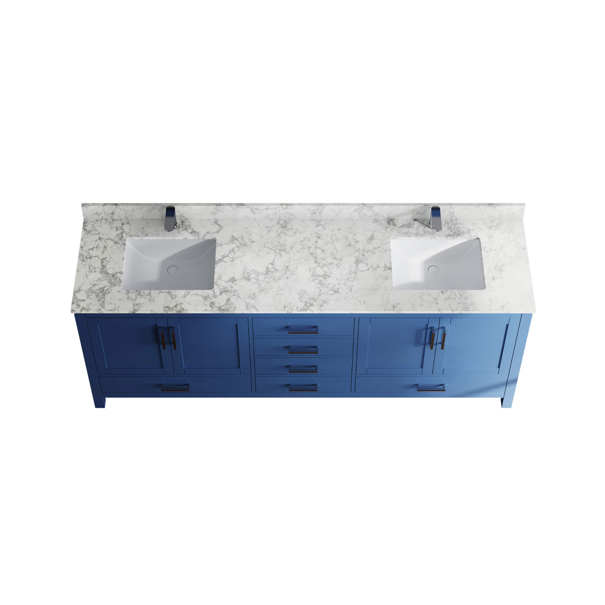 Nuvia 83-Inch Blue Modern Double Sink Freestanding Bathroom Vanity (SAK13972) – SAKSBY WHOLESALE, view 4