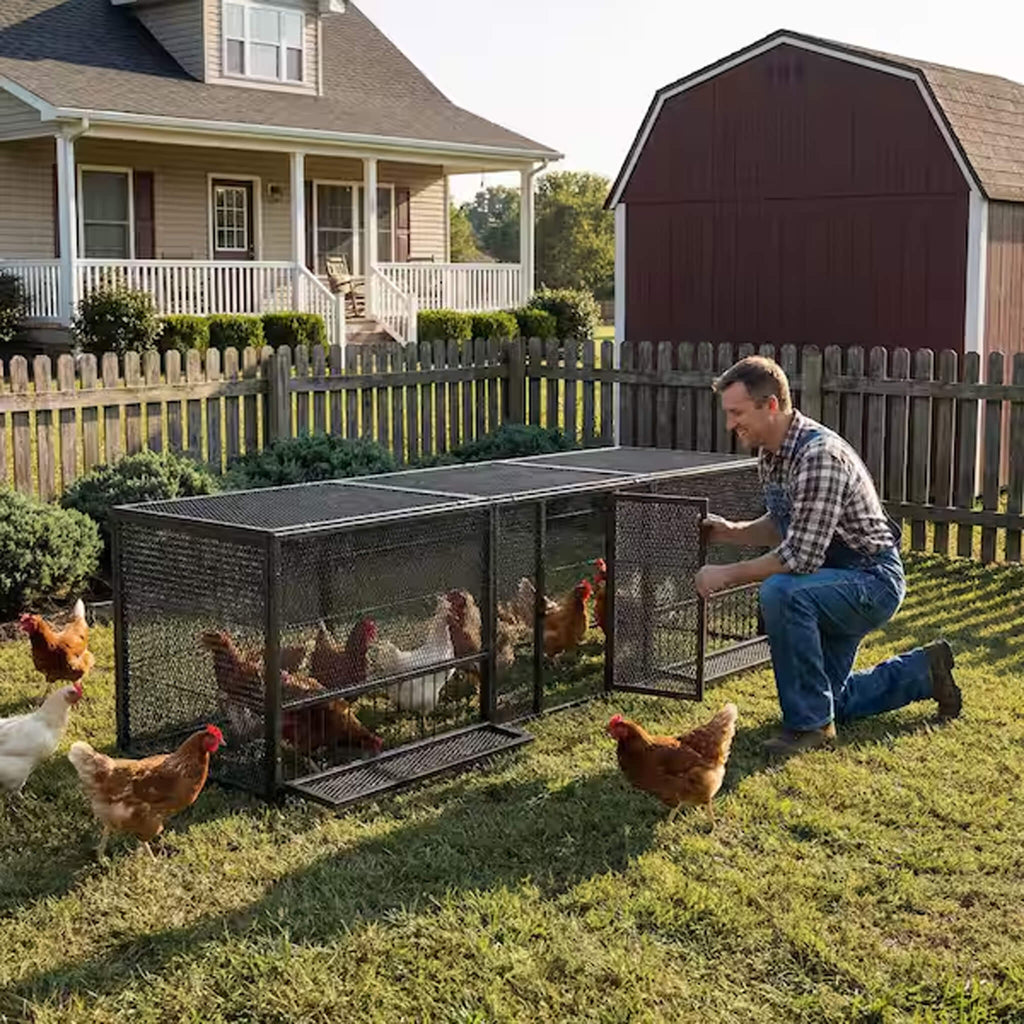 83-Inch Heavy-Duty Outdoor Metal Chicken Coop (SAK24679) – SAKSBY WHOLESALE