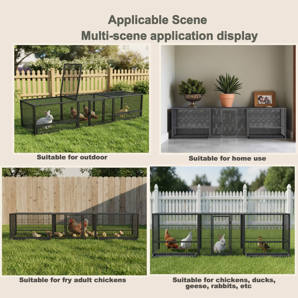83-Inch Heavy-Duty Outdoor Metal Chicken Coop (SAK24679) – SAKSBY WHOLESALE, view 13