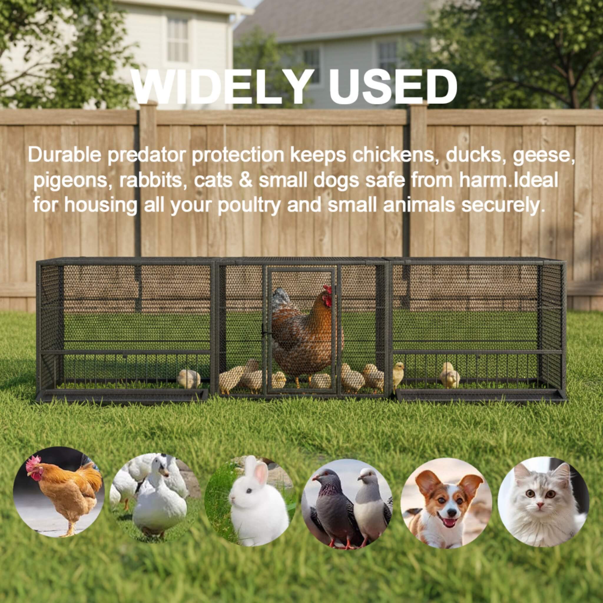 83-Inch Heavy-Duty Outdoor Metal Chicken Coop (SAK24679) – SAKSBY WHOLESALE, view 12