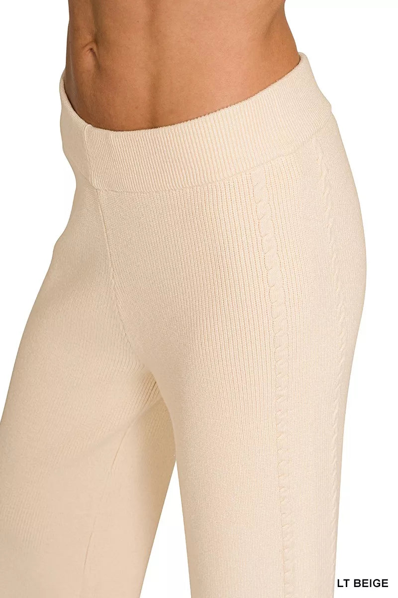 Zenana Viscose Round Neck Top & Pants Set