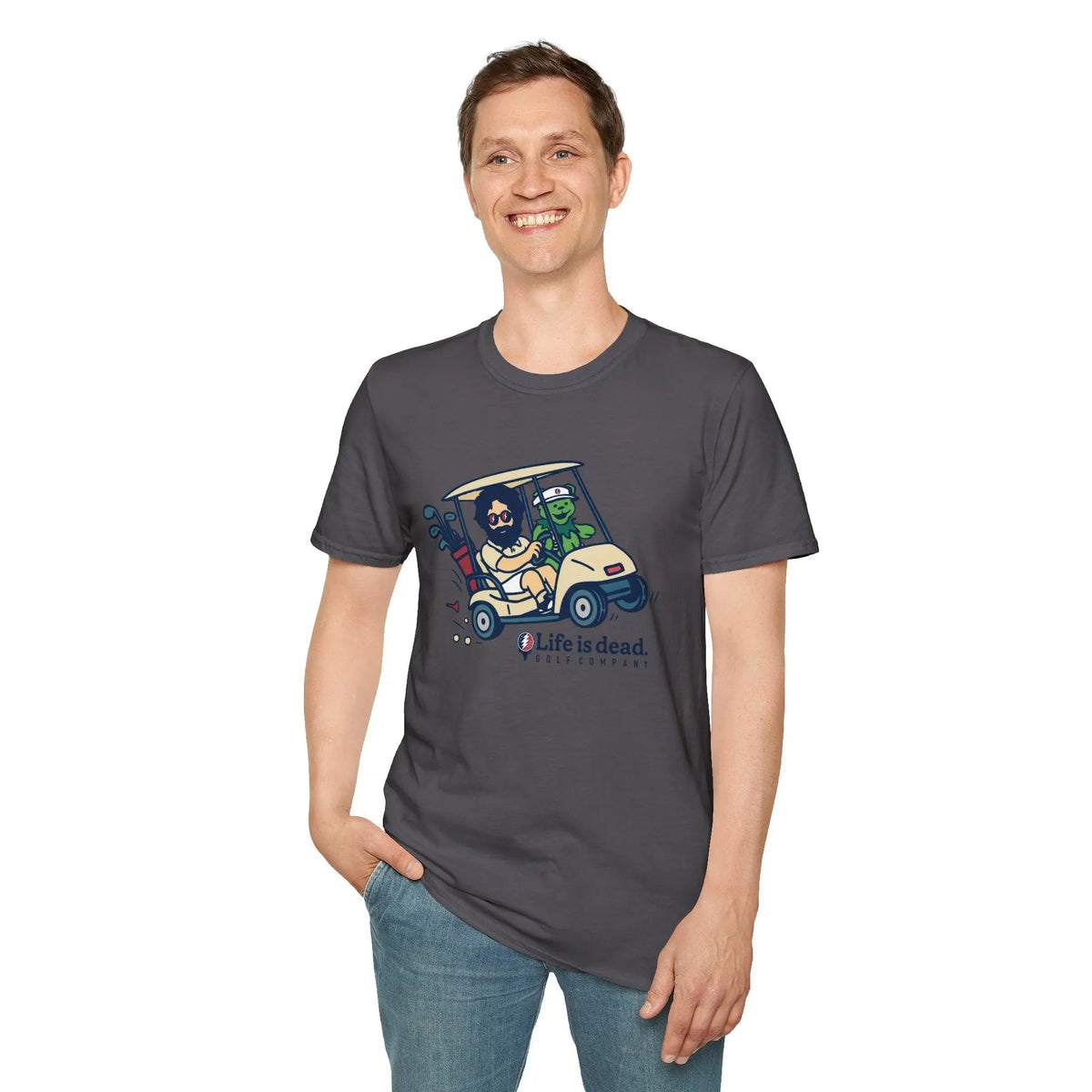 Joy Ridin' Jerry and The Bear - Life is Dead Golf Company T-Shirt