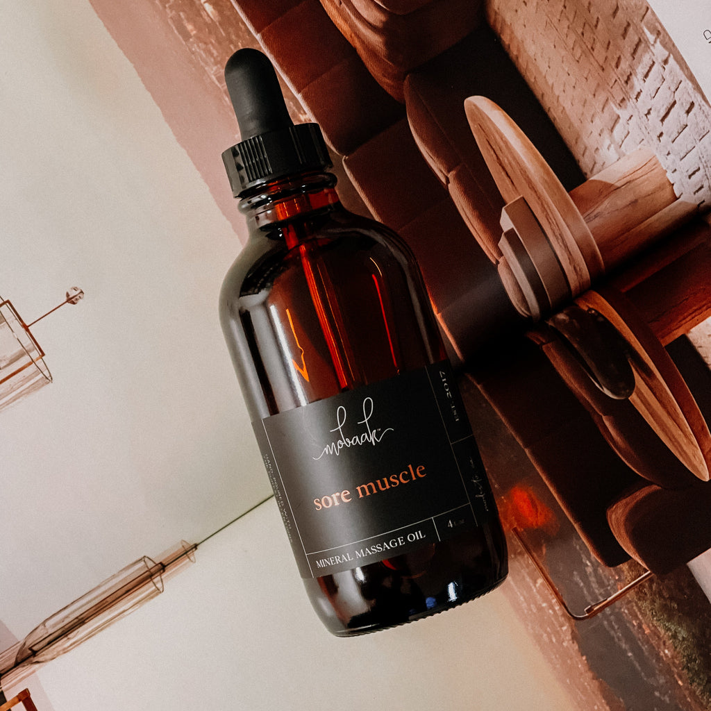 Sore Muscle Mineral Massage Oil – Mobaak Aromatherapy Shoppe, view 2