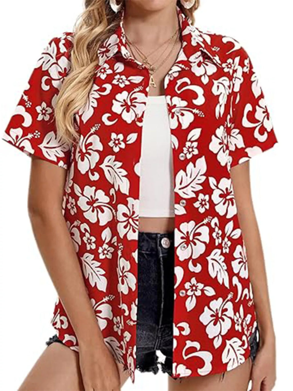 Plant Print Short Sleeve Shirt
