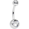 BodyCandy Crystal Double Gem Belly Ring Created with Crystals — main product shot