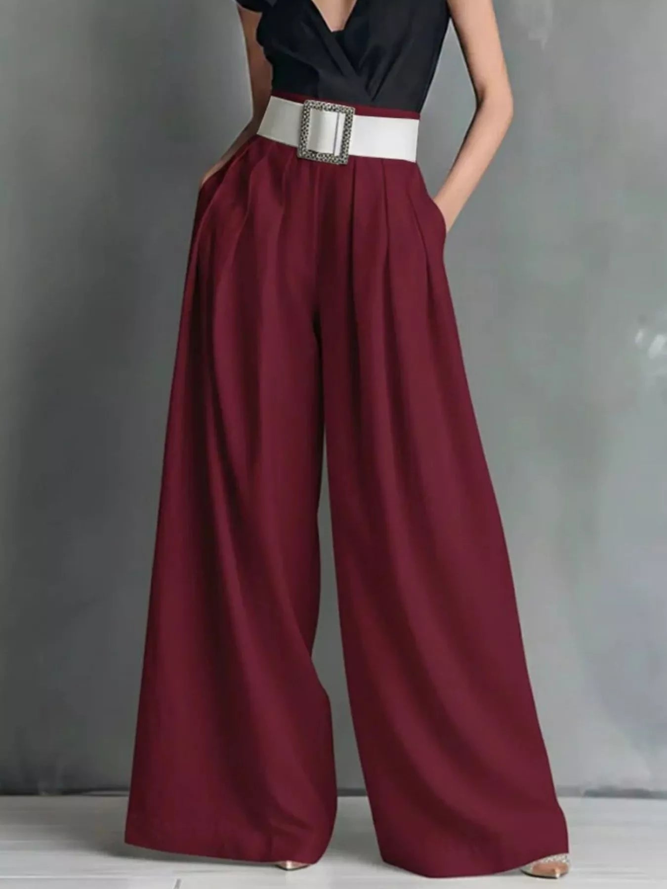 High-Waisted Wide-Leg Pants