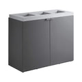 86-Gallon Heavy-Duty Commercial Steel Three-Stream Trash Can Cabinet (SAK80591) – SAKSBY WHOLESALE