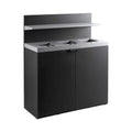 86-Gallon Heavy-Duty Commercial Steel Three-Stream Trash Can Cabinet With Tray Holder (SAK31860) – SAKSBY WHOLESALE