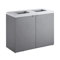 86-Gallon Heavy-Duty Commercial Steel Two-Stream Trash Can Cabinet (SAK74623) – SAKSBY WHOLESALE