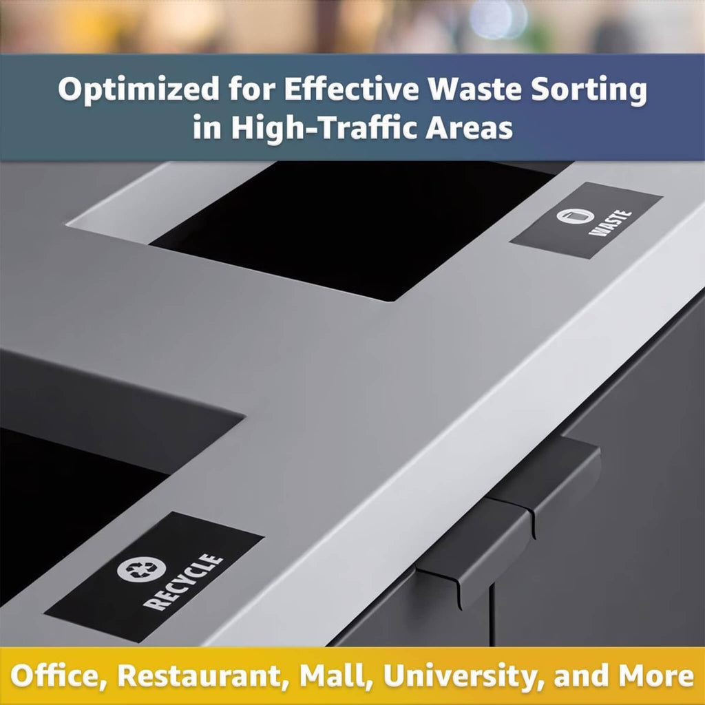 86-Gallon Heavy-Duty Commercial Steel Two-Stream Trash Can Cabinet With Tray Holder (SAK45079) – SAKSBY WHOLESALE, view 3