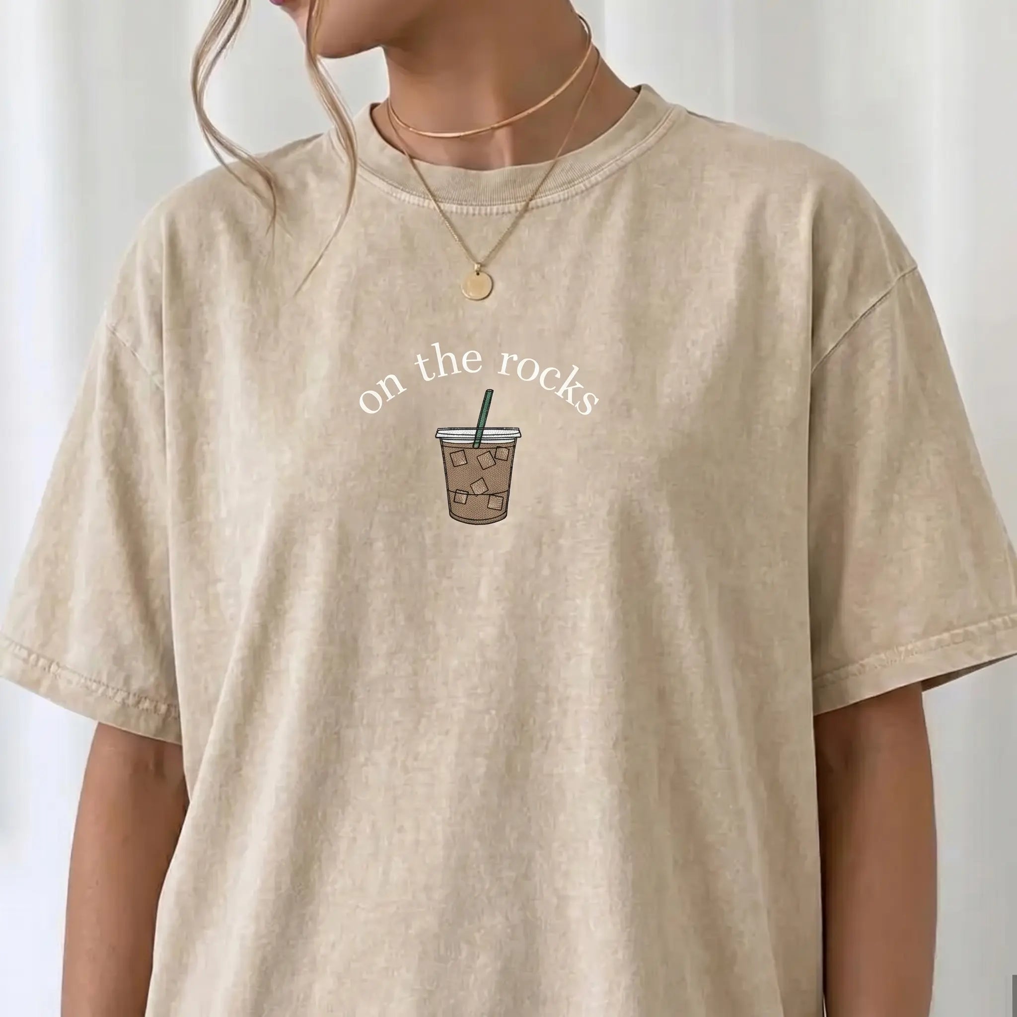 Washed Cotton Coffee T-Shirt – Vintage Graphic Caffeine Tee, Retro Lightweight Coffee Lover Shirt, Distressed Aesthetic Barista Streetwear