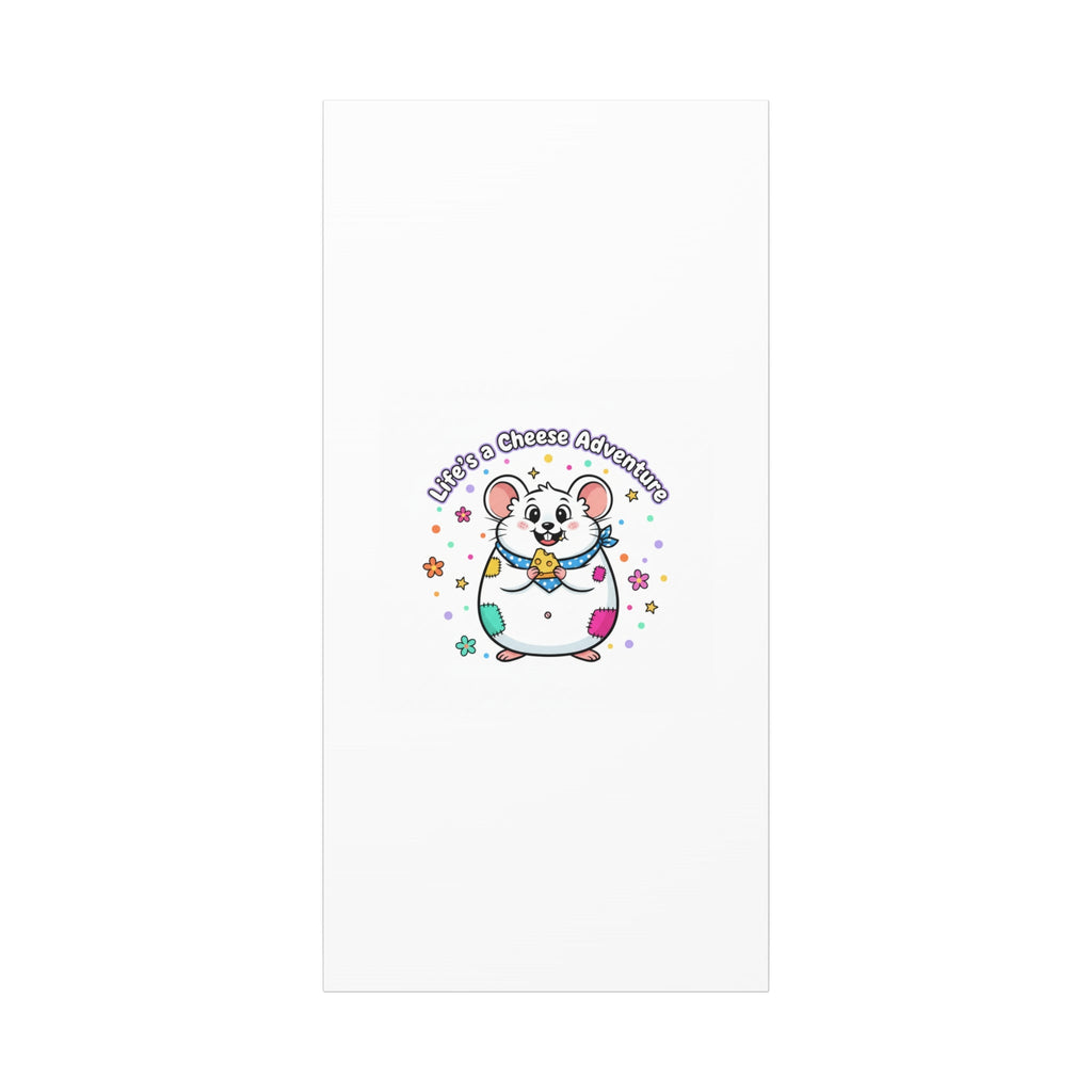 Life's a Cheese Adventure Canvas | Rodent-Core rat art print