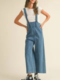 Vintage Wide Leg Denim Overalls