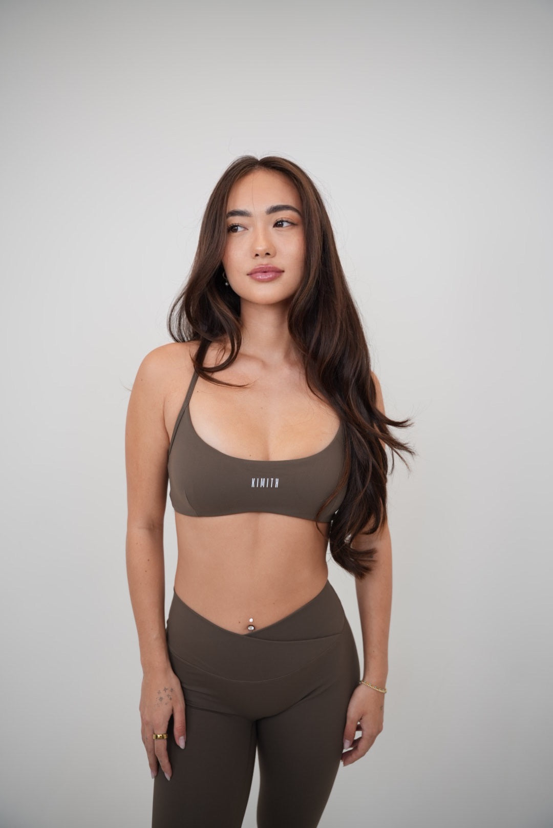 KIMITH BRAND My Time Is Divine Brown Sculpt V-Waist Legging — back view
