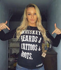 Luckless Outfitters Whiskey And Beards Long Sleeve — alternative angle