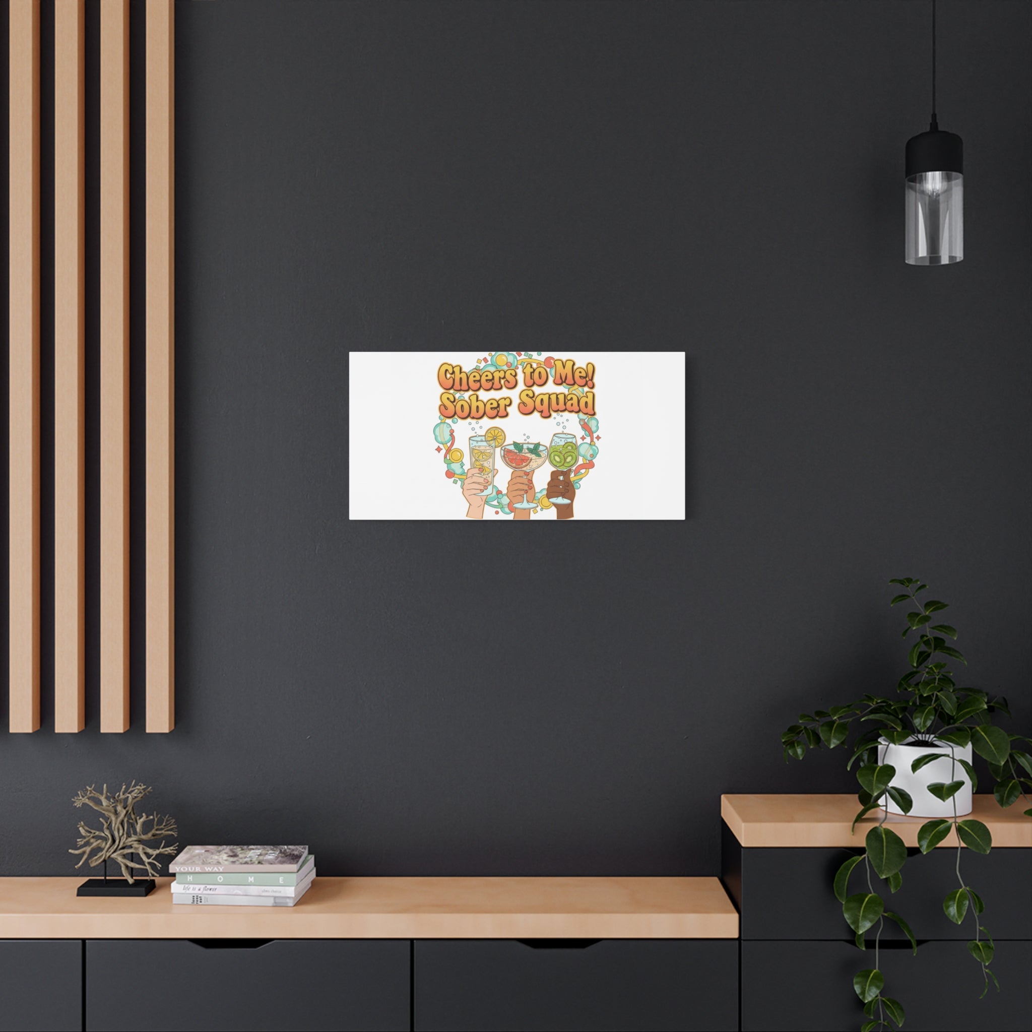 Cheers to Me Sober Squad Canvas | Dry January Mocktail Art