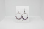Amethyst hoop drops