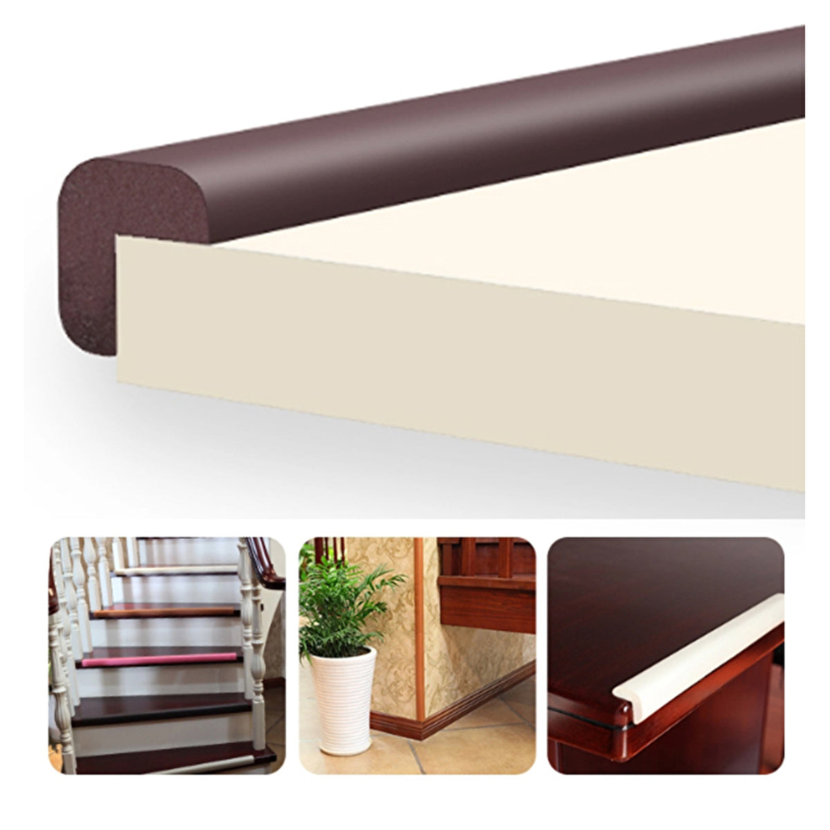 Miny Baby Jumbo Corner Guard Padding - 3 Piece Set | Natural Rubber