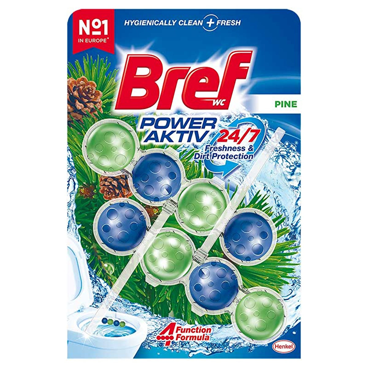 Bref Toilet Block Duopack Pine - Effective Cleaning | 2 Pack
