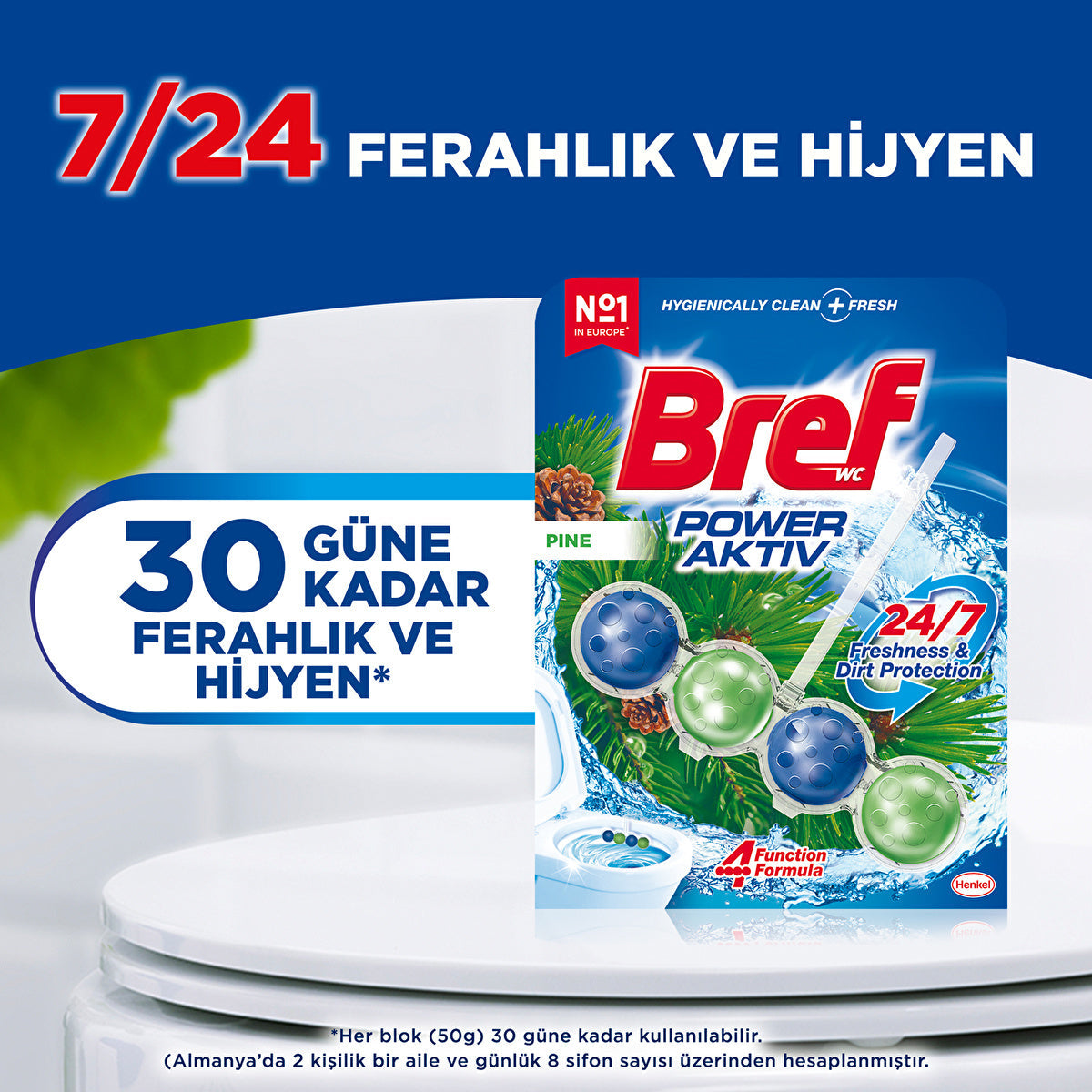 Bref Toilet Block Duopack Pine - Effective Cleaning | 2 Pack