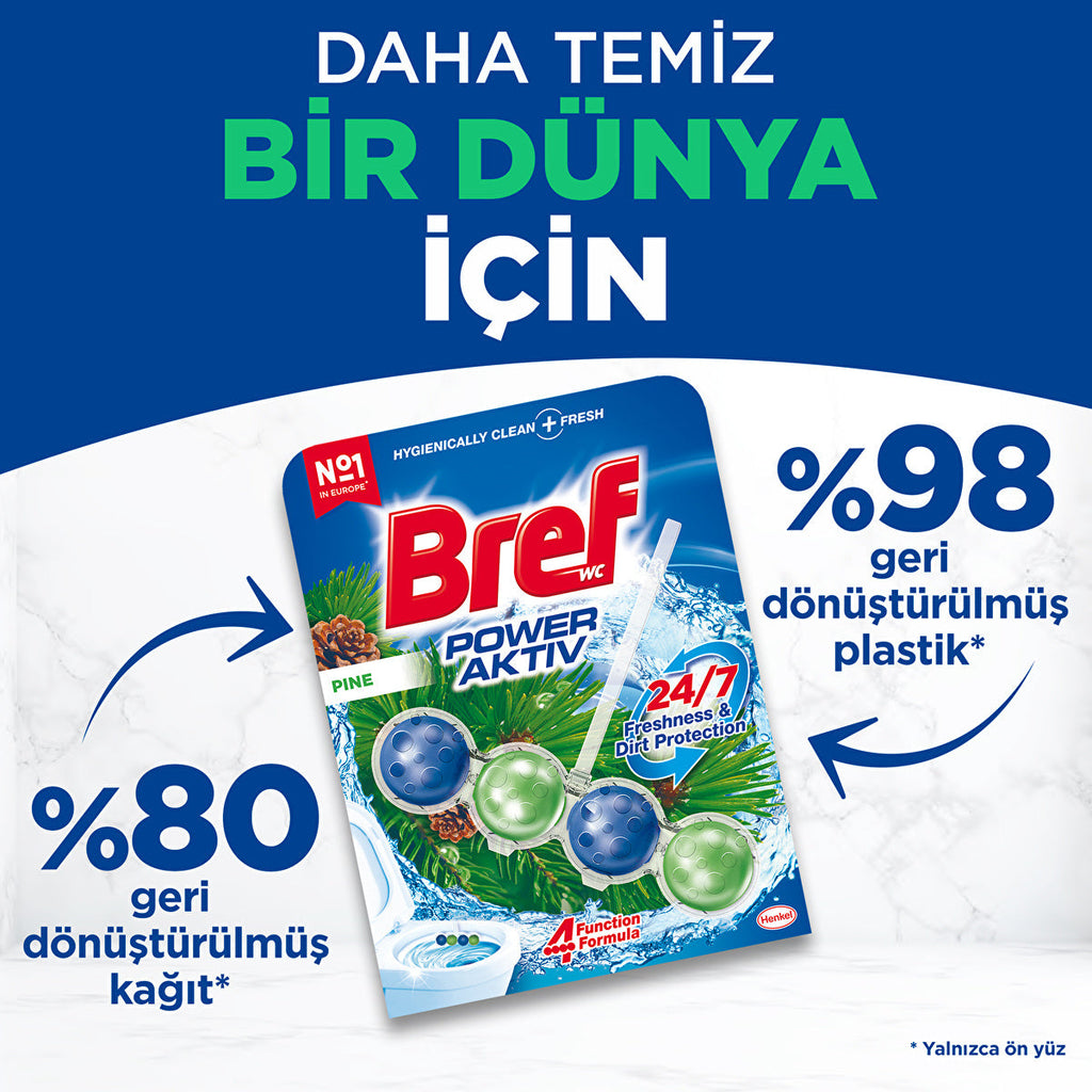 Bref Toilet Block Duopack Pine - Effective Cleaning | 2 Pack