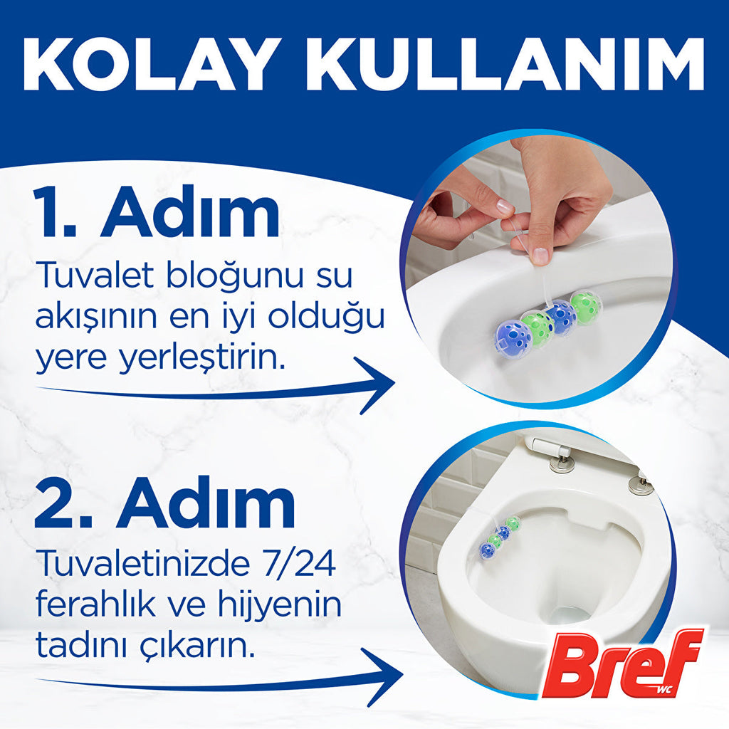 Bref Toilet Block Duopack Pine - Effective Cleaning | 2 Pack