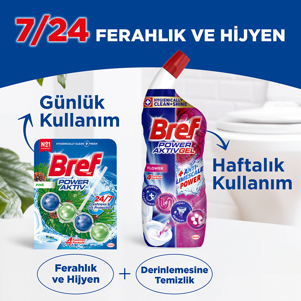 Bref Toilet Block Duopack Pine - Effective Cleaning | 2 Pack