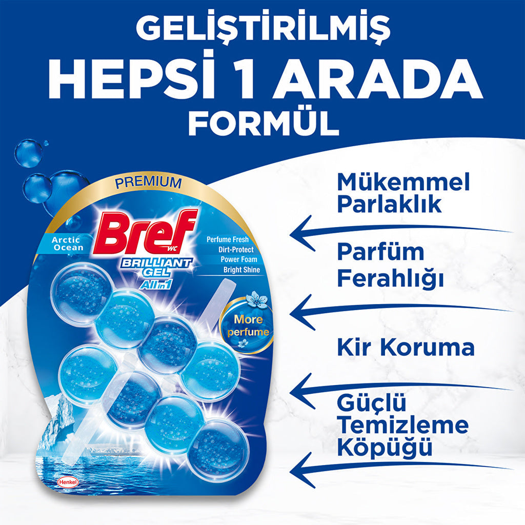 Bref Brilliant Gel Duopack Toilet Bowl Cleaner - Ocean | 2-Pack