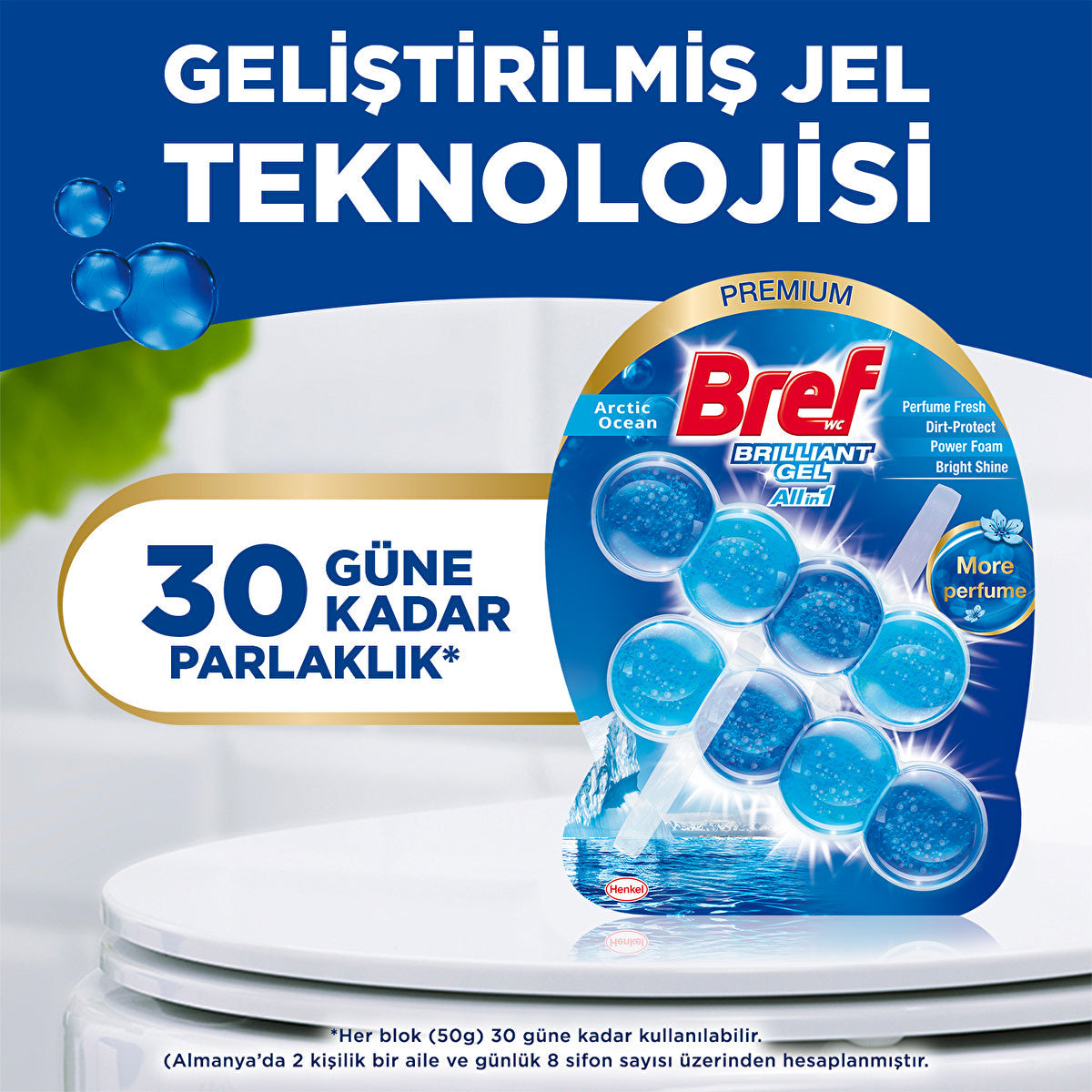 Bref Brilliant Gel Duopack Toilet Bowl Cleaner - Ocean | 2-Pack