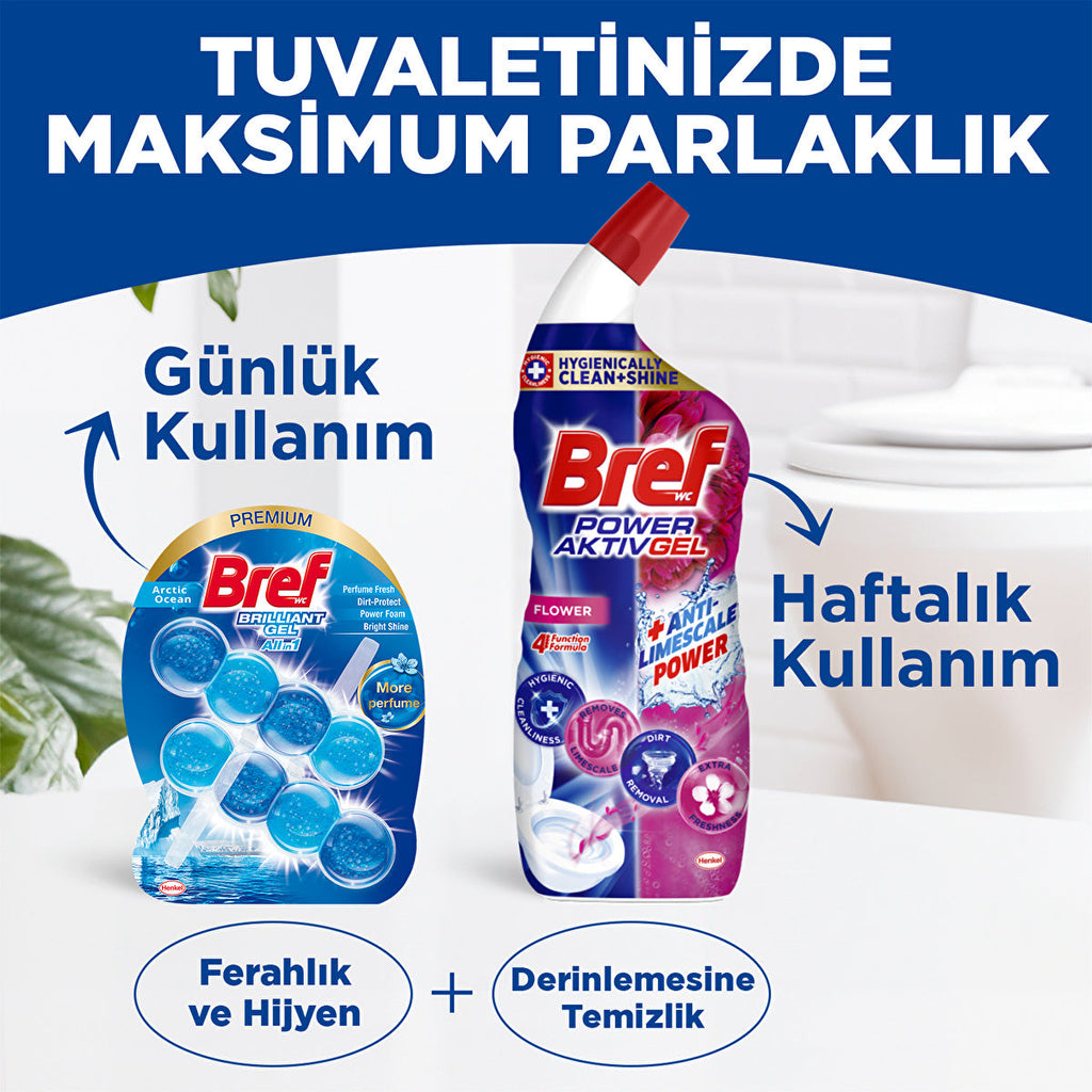 Bref Brilliant Gel Duopack Toilet Bowl Cleaner - Ocean | 2-Pack