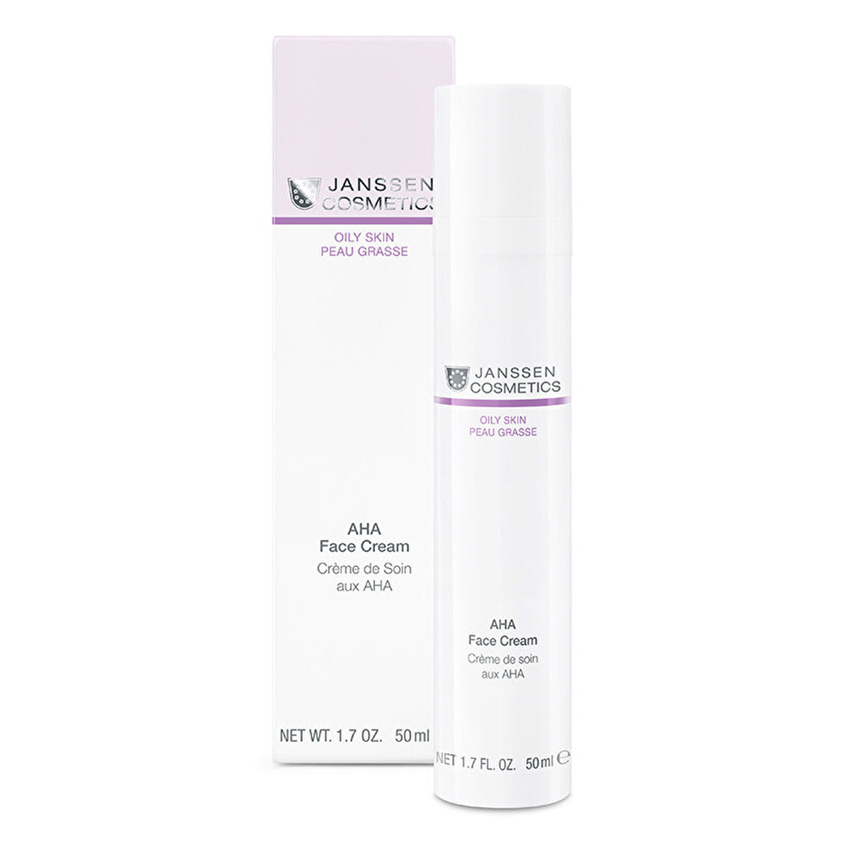Janssen Cosmetics AHA Face Cream Moisturizer - 50 ml | Gentle Exfoliating