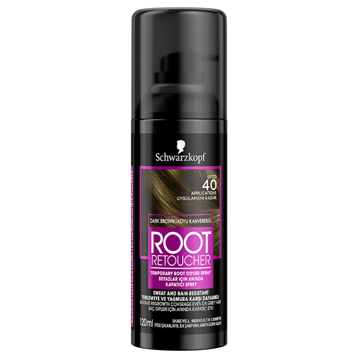 Root Retoucher Hair Color Dark Brown - 120ml | Instant Coverage