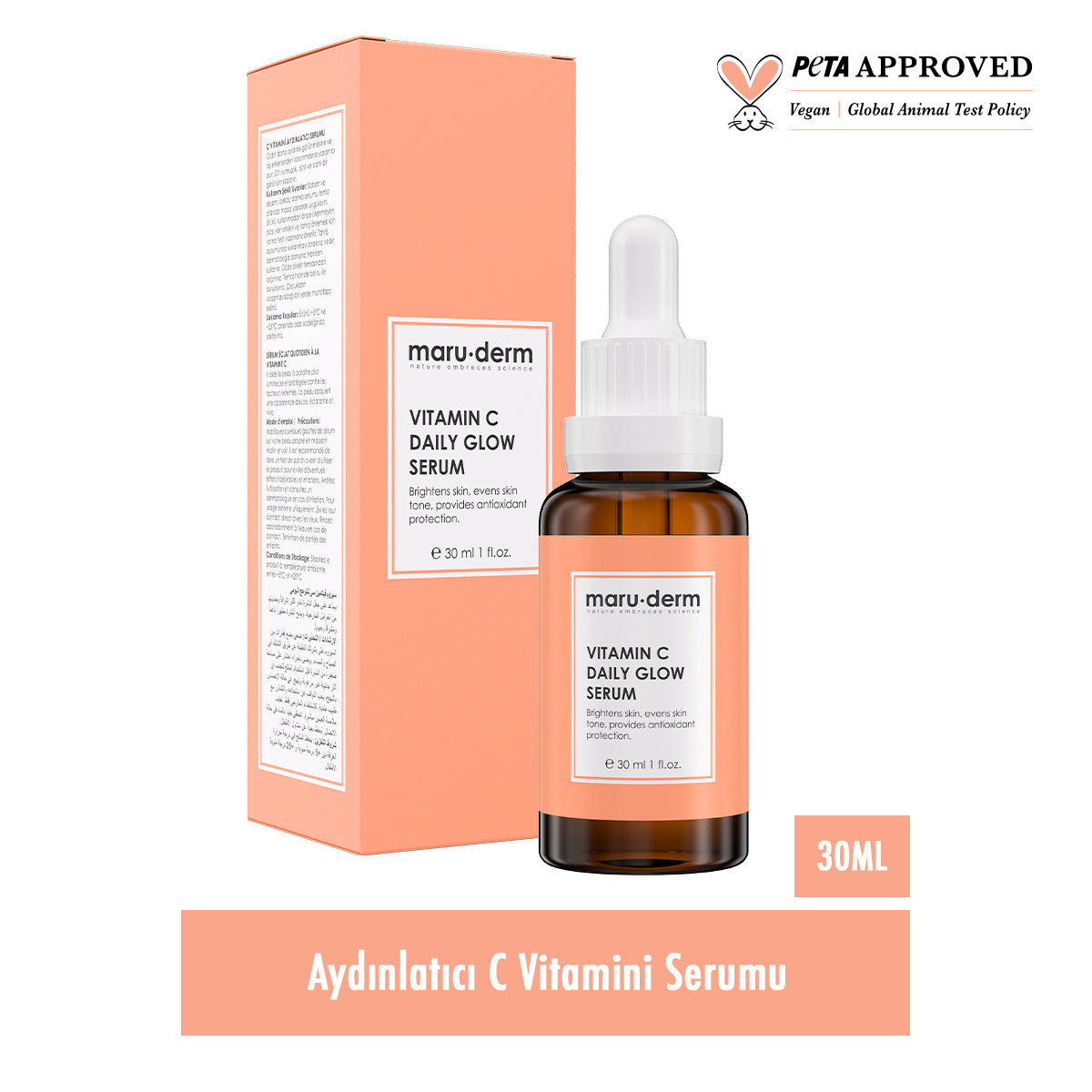 Maruderm Vitamin C Serum & Caffeine Eye Serum Set - 30ml Each | Brightening Care