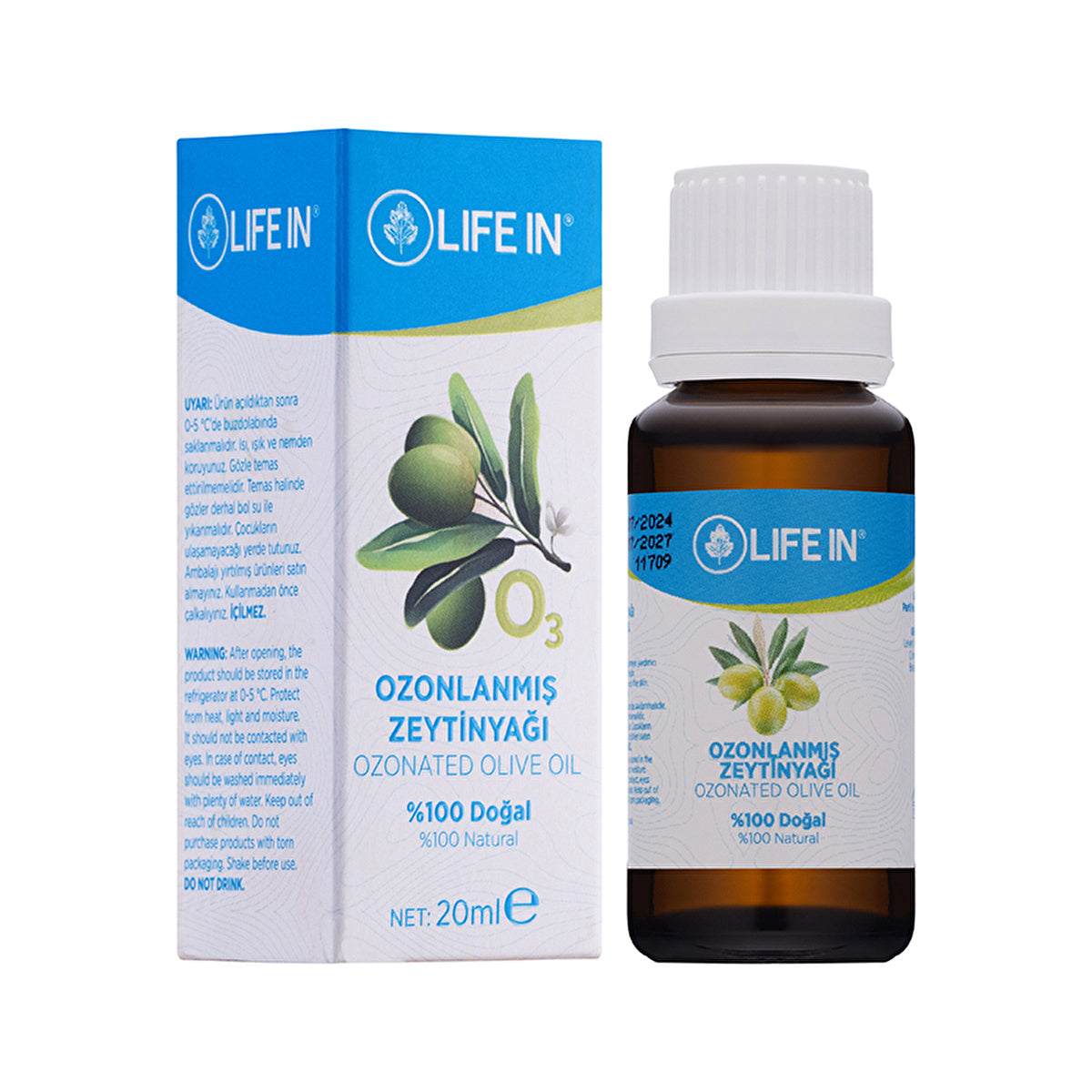 Life In Ozonated Olive Oil 20ml - Nourishing Skin Care